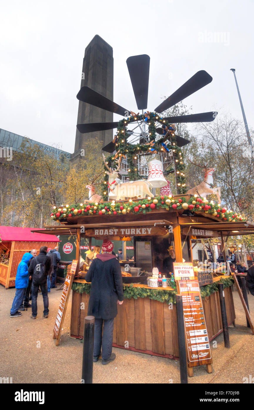 Christmas Market London South Bank Stockfoto