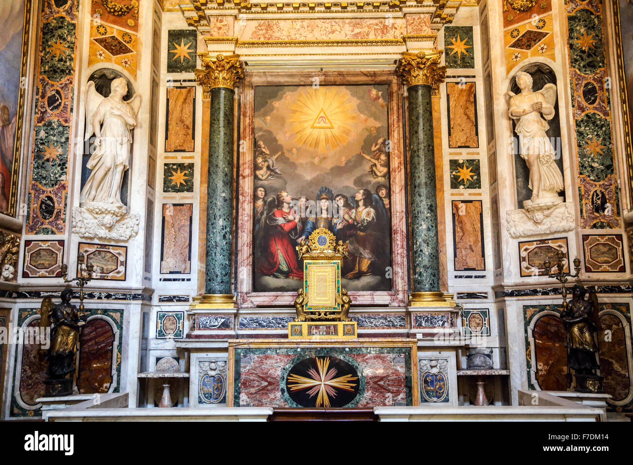Capella Degli Angeli in Chiesa del Gesu in Rom Stockfoto