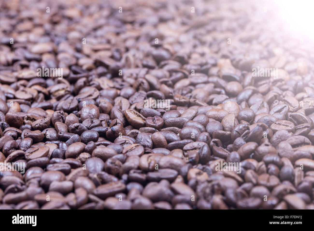 Kaffee geröstet Hintergrund closeup Stockfoto