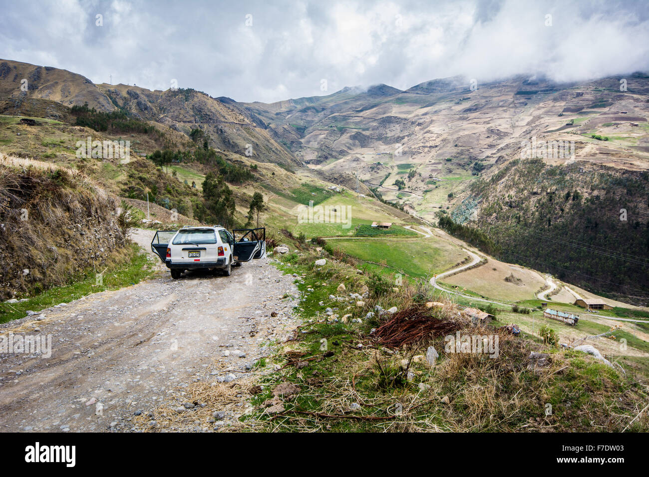 Typischen lokalen Taxitransport in den Bergen von Peru Stockfoto