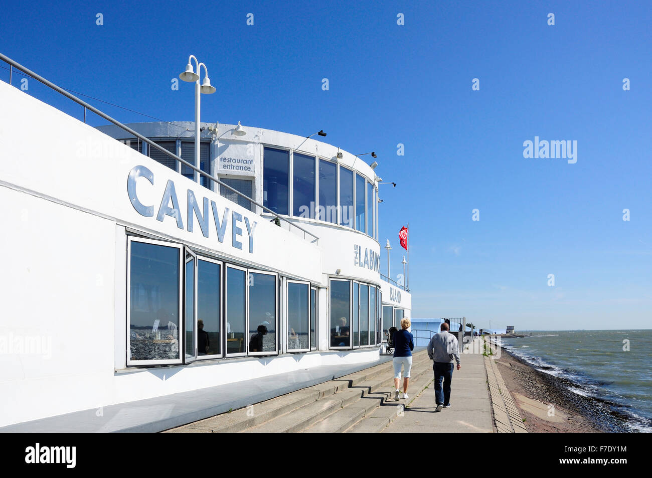 Art-Deco-Labworth Café auf Canvey Strandpromenade, Canvey Insel, Essex, England, Vereinigtes Königreich Stockfoto