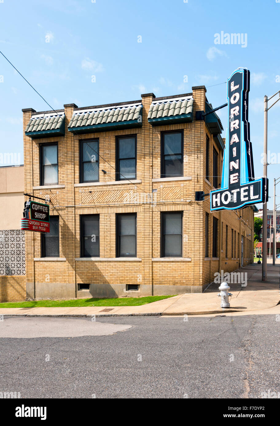 Die Lorraine Hotel in Memphis Tennessee, wo Martin Luther King 1968 ermordet Stockfoto