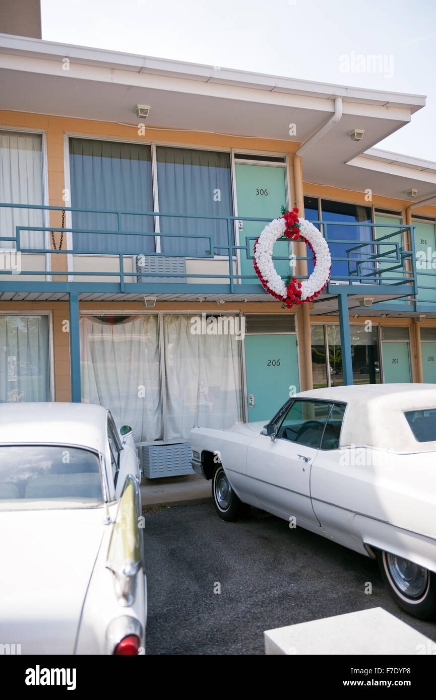 Die Lorraine Hotel in Memphis Tennessee, wo Martin Luther King 1968 ermordet Stockfoto