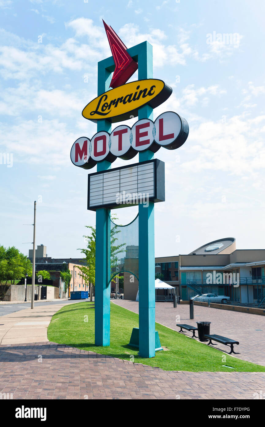 Die Lorraine Hotel in Memphis Tennessee, wo Martin Luther King 1968 ermordet Stockfoto