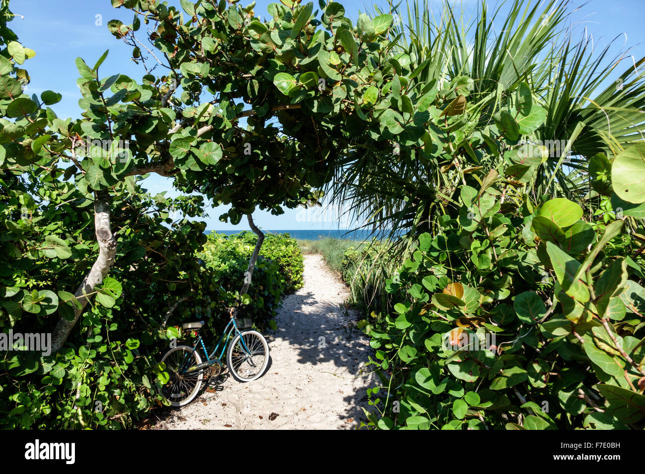Vero Beach Florida, North Hutchinson Orchid Island, Atlantischer Ozean Wasser, Pfad, Besucher reisen Reise touristischer Tourismus Wahrzeichen Kultur Stockfoto