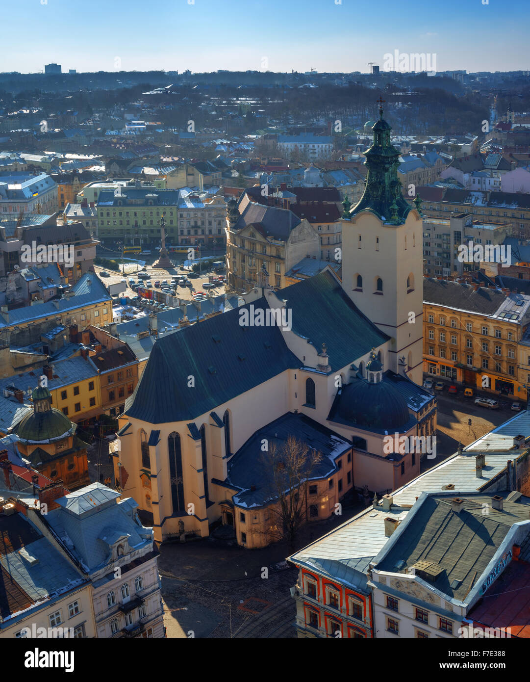 Lviv Tag Stadtlandschaft. Ukraine Stockfoto