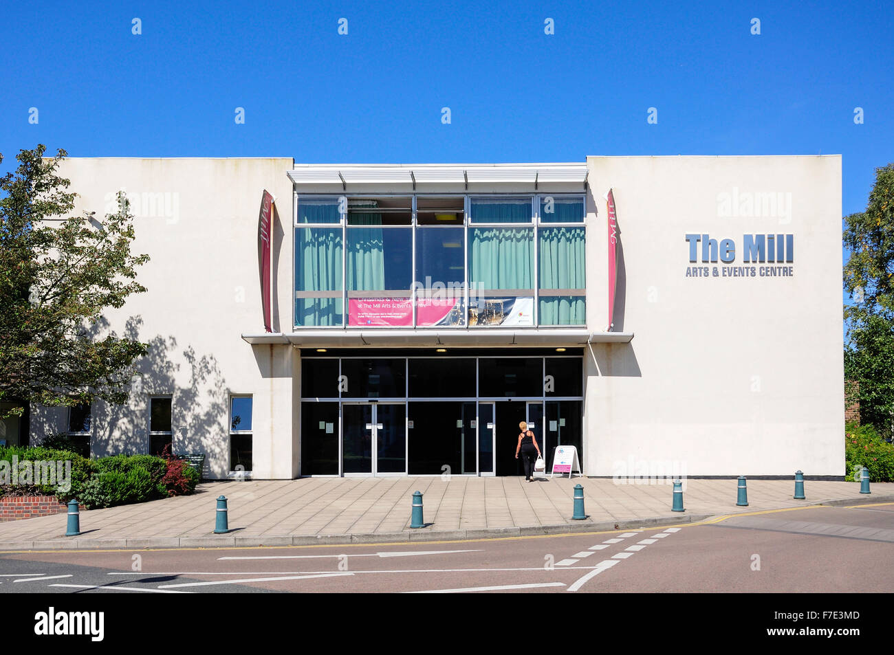 Die Mühle Arts & Veranstaltungszentrum, Bellingham Lane, Rayleigh, Essex, England, Vereinigtes Königreich Stockfoto