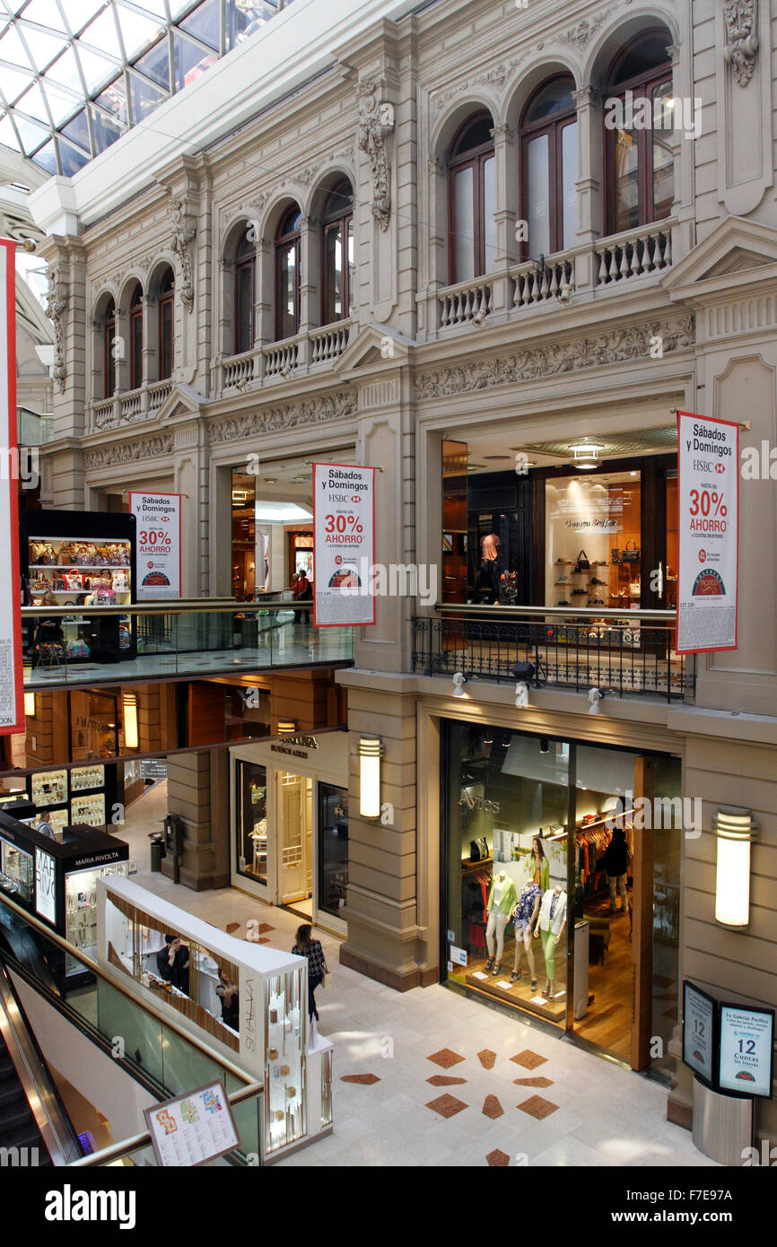 Galerias Pacifico, ein Einkaufszentrum in Buenos Aires, Argentinien. Stockfoto