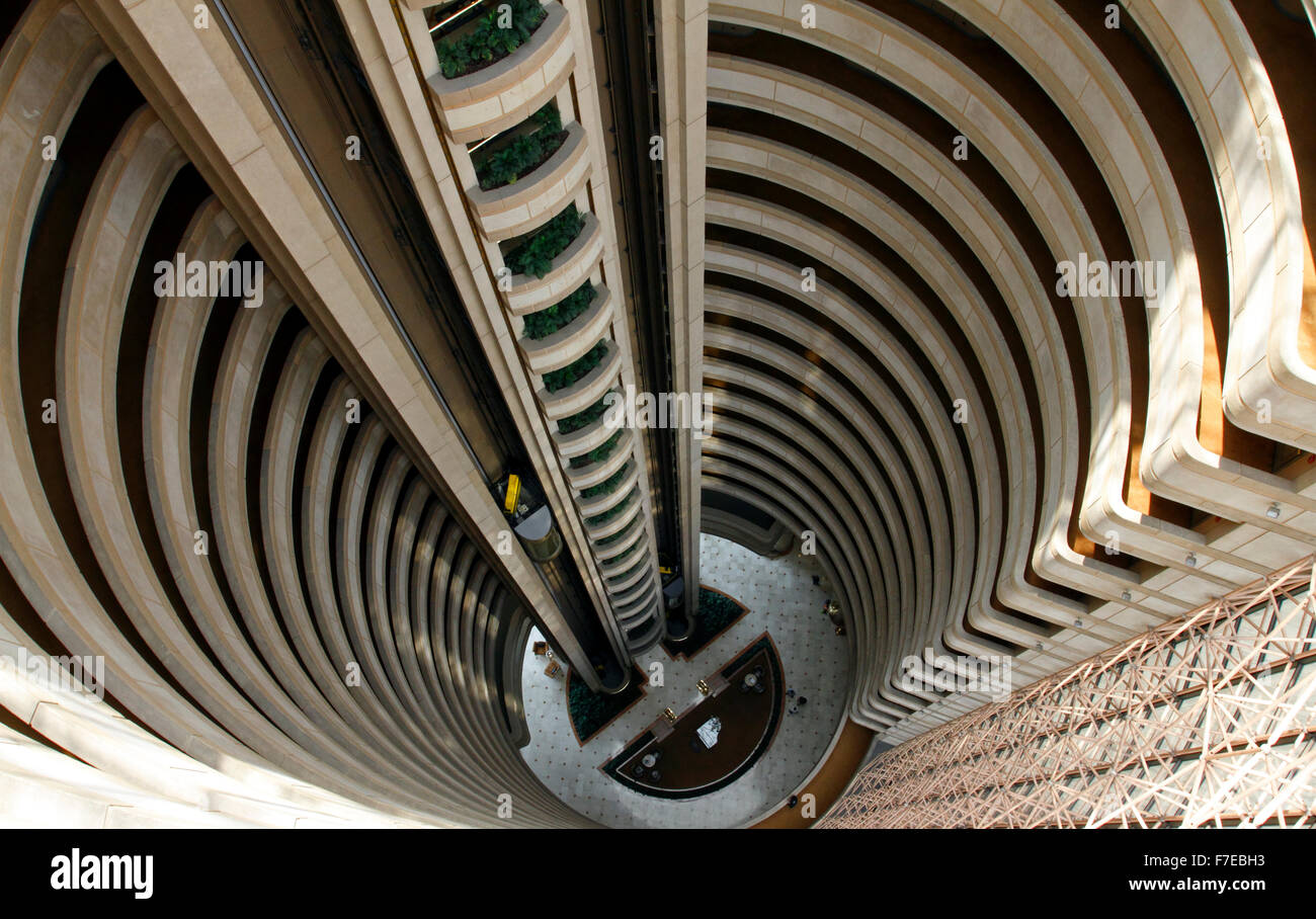 Grand Hyatt Hotel Santiago, Chile. Innenraum Stockfoto