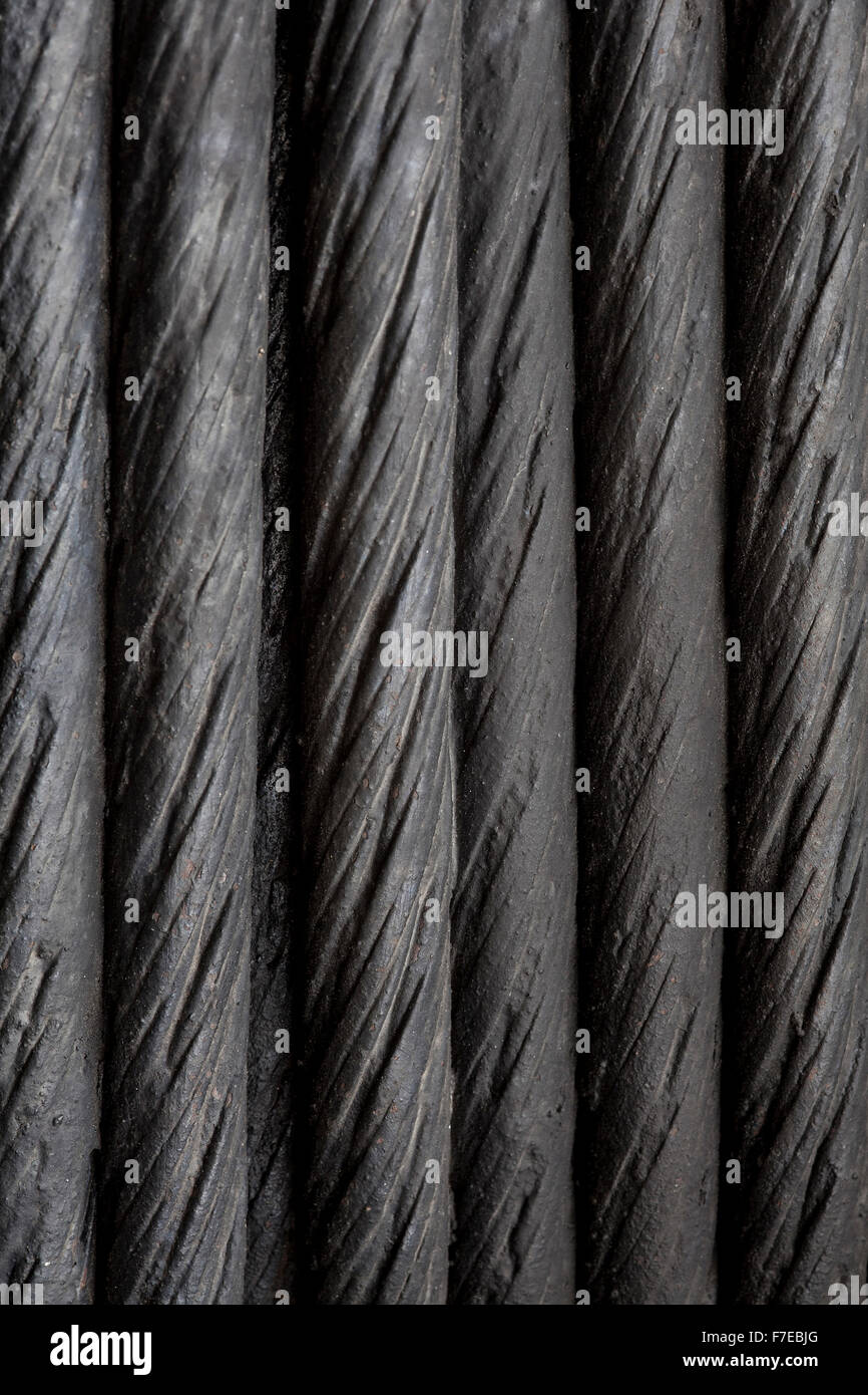 schwarzen Stahlseil Hintergrund oder Abtract Textur Stockfoto
