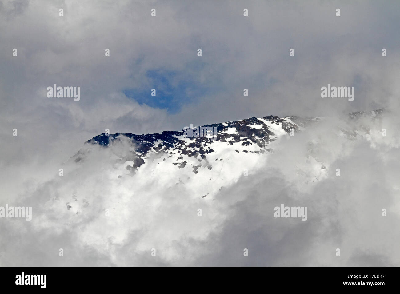 El Plomo, Valle Nevado in den chilenischen Anden Stockfoto