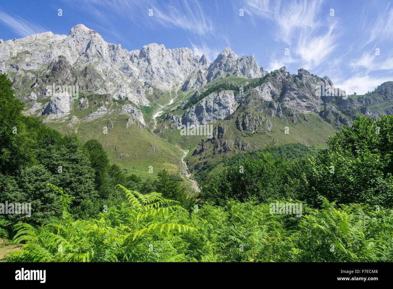 Berg, picos Los pandiellos, Comillas, Kantabrien, Spanien Stockfoto