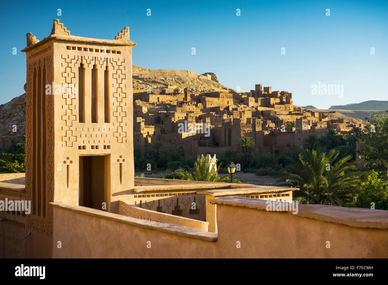 Kasbah Aït Benhaddou, UNESCO-Weltkulturerbe Ait Benhaddou, Souss-Massa-Draa Region, Marokko Stockfoto
