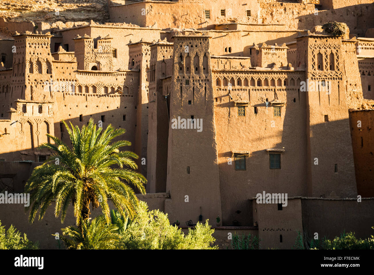 Kasbah Aït Benhaddou, UNESCO-Weltkulturerbe Ait Benhaddou, Souss-Massa-Draa Region, Marokko Stockfoto