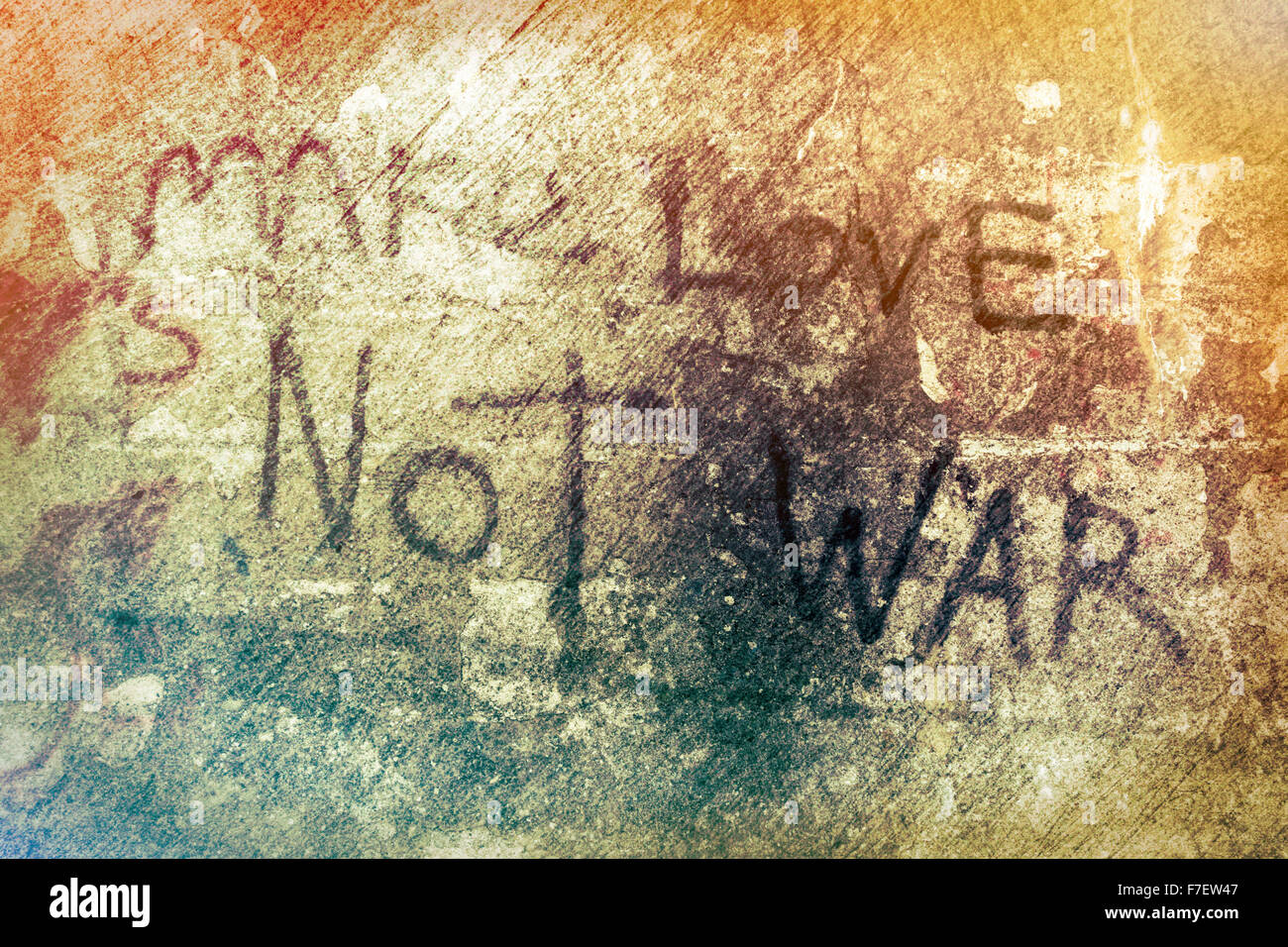 Nicht Krieg Graffiti Liebe machen Stockfoto