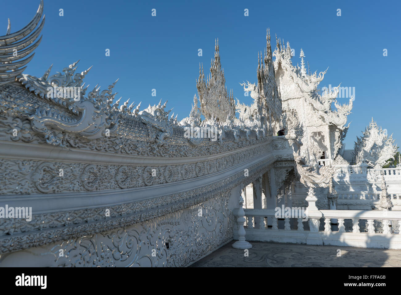 Wat Rong Khun, der Tempel des weißen, Chiang Rai, Thailand Stockfoto