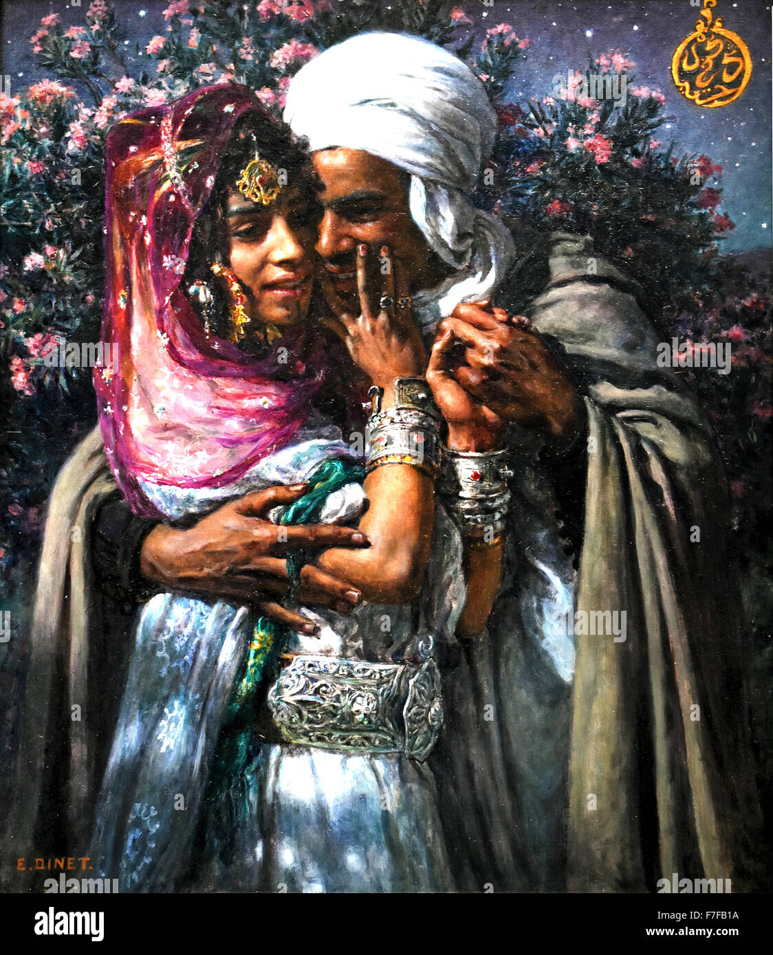 Sklavin der Liebe und Licht Auge: Abd el-Ain Ghram und Nouriel Arabisch Legende 1900 Etienne Dinet 1861-1929 Frankreich Französisch Stockfoto