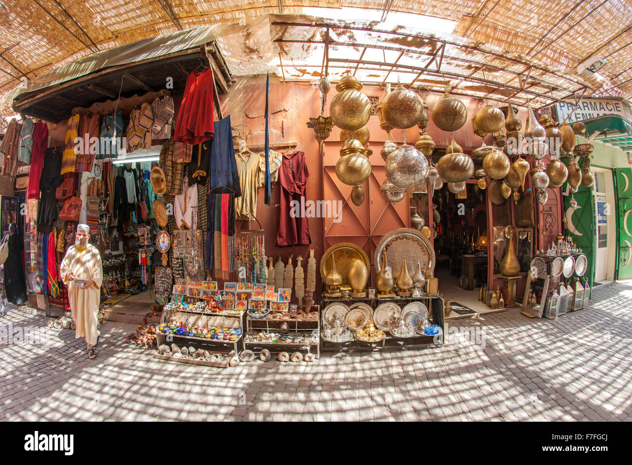 Der Souk in Marrakesch, Marokko. Stockfoto