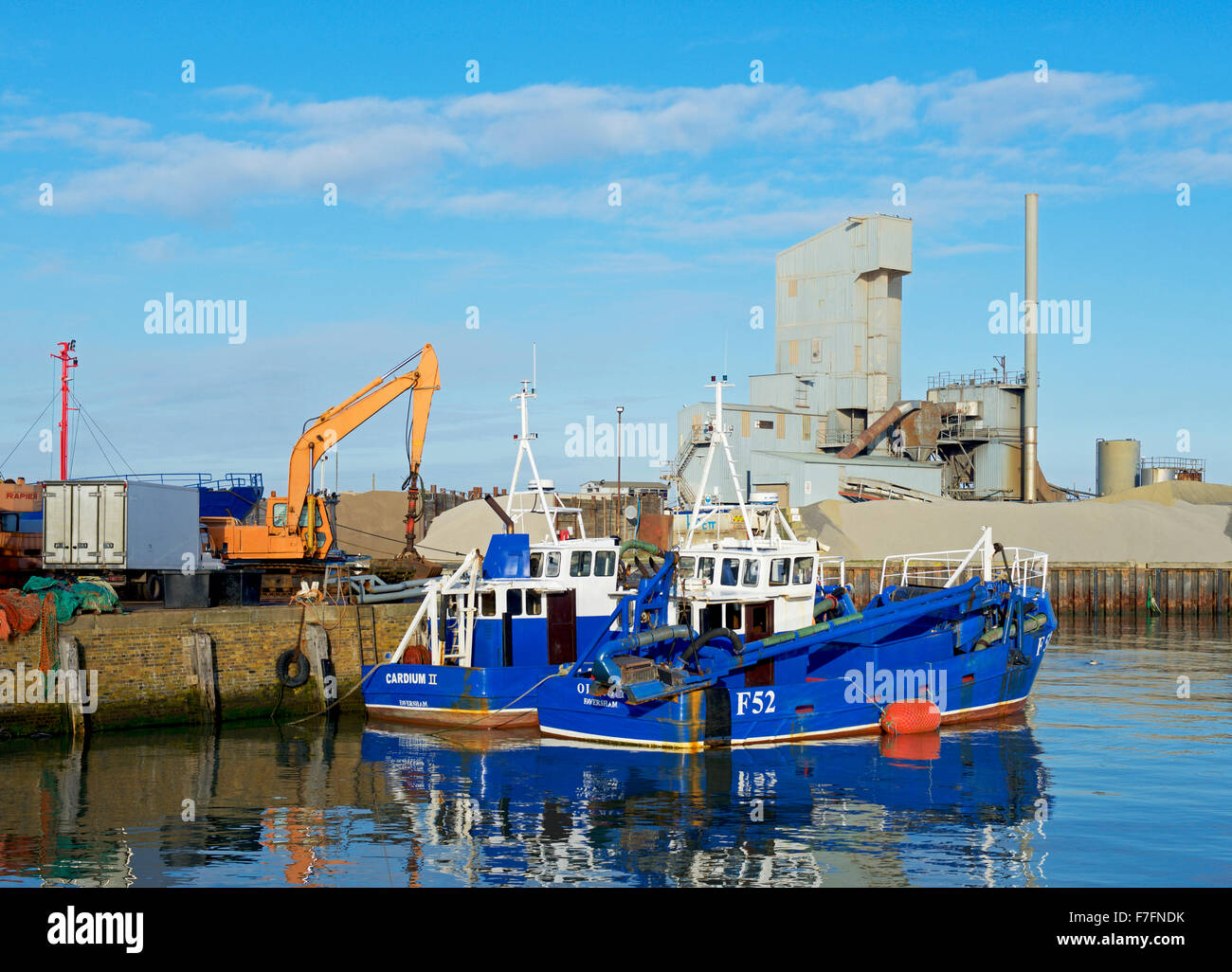 Fischerboote im Hafen von Whitstable, Kent, England UK Stockfoto