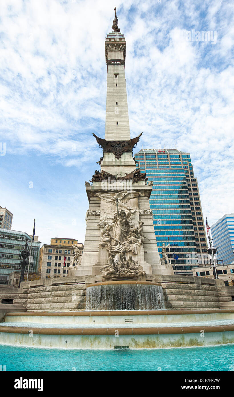 Indiana-Soldiers and Sailors Monument, Monument Circle, Indianapolis, Indiana, USA Stockfoto