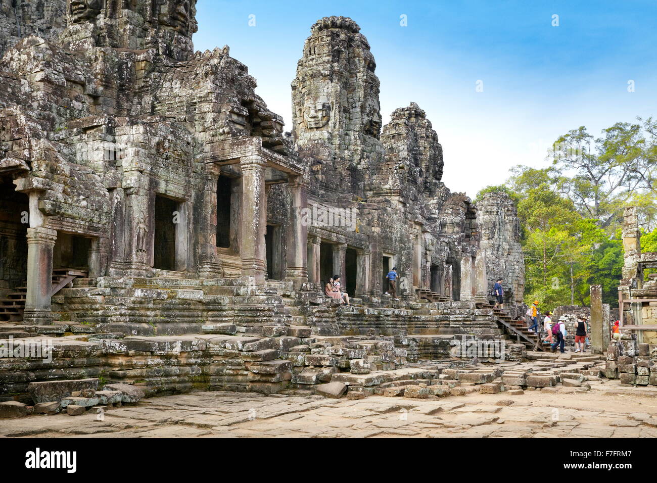 Bayon Tempel, Angkor Thom, Kambodscha, Asien Stockfoto