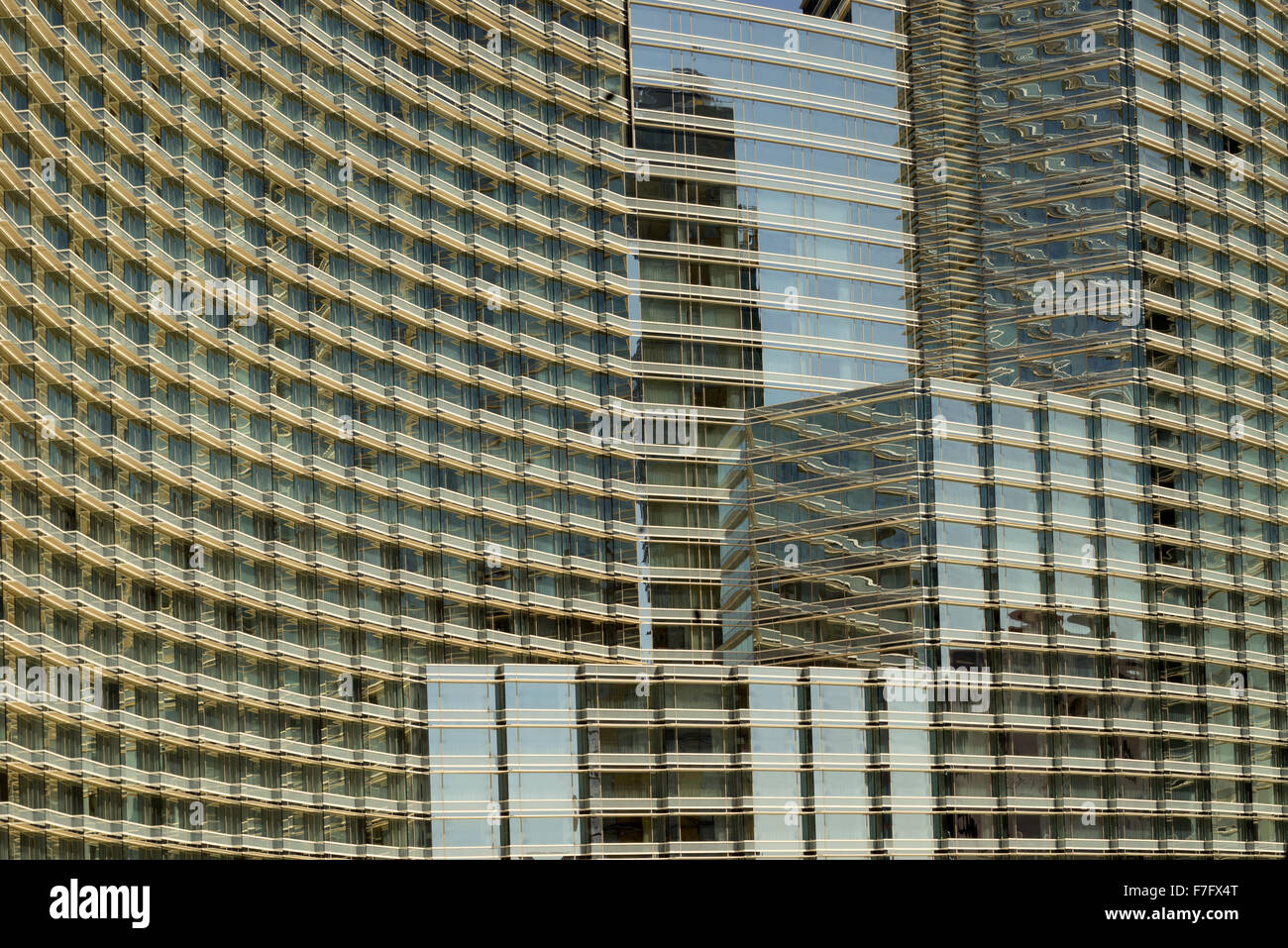 Hotelfenster in Las Vegas, Nevada Stockfoto