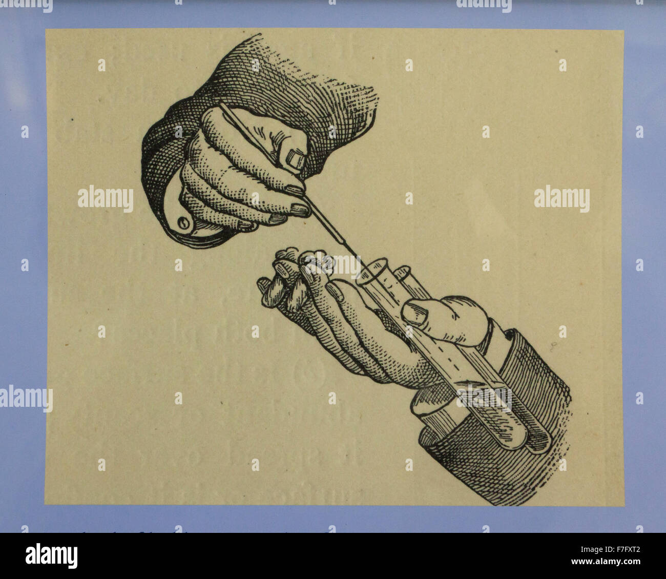 Frühe medizinische Darstellung, die ordnungsgemäße Nutzung der Reagenzgläser, ca. 1901 - USA Stockfoto