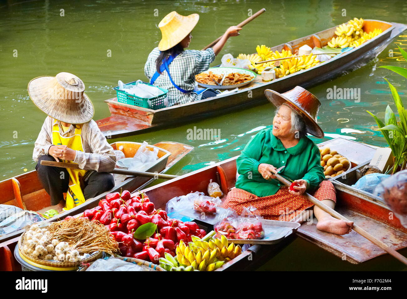 Bangkok Damnoen Saduak Floating Market, Bangkok, Thailand Stockfoto