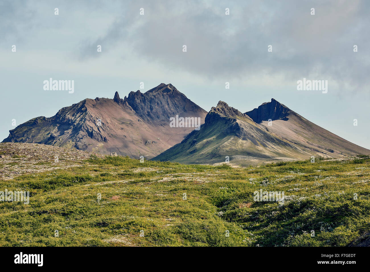 Kristinartindar Berge, Vatnajökull-Nationalpark, Island Stockfoto