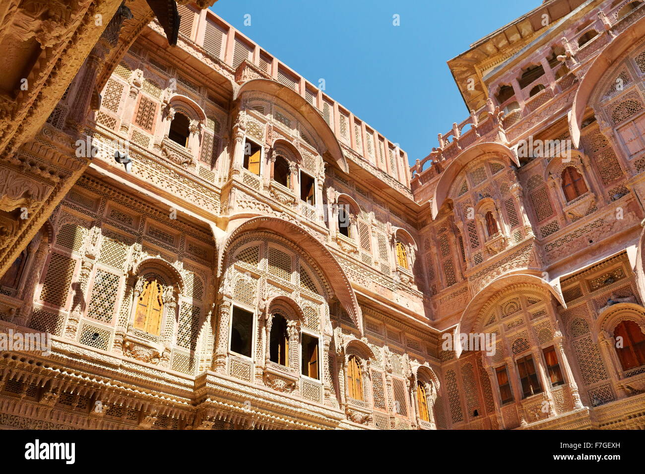 Mehrangarh Fort, Jodhpur, Rajasthan, Indien Stockfoto