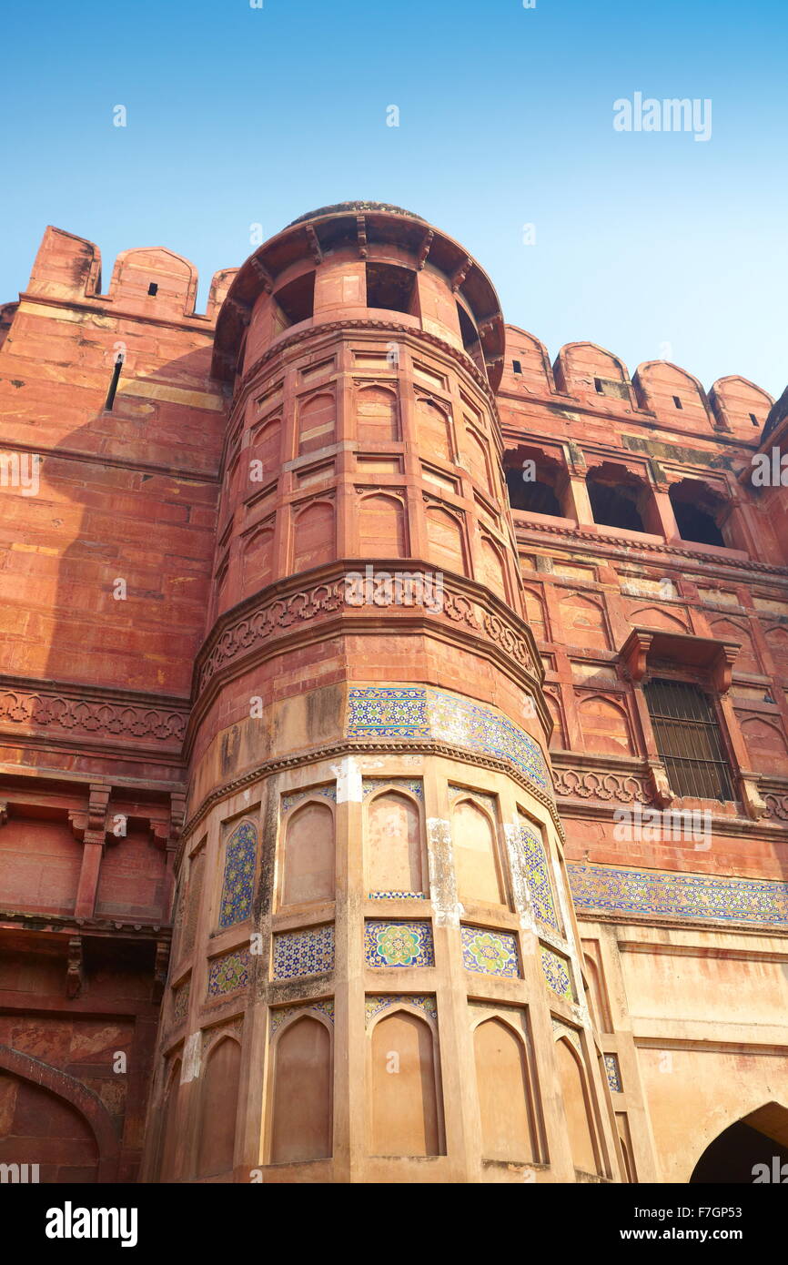Agra Red Fort - Amar Singh Gate, Agra, Indien Stockfoto