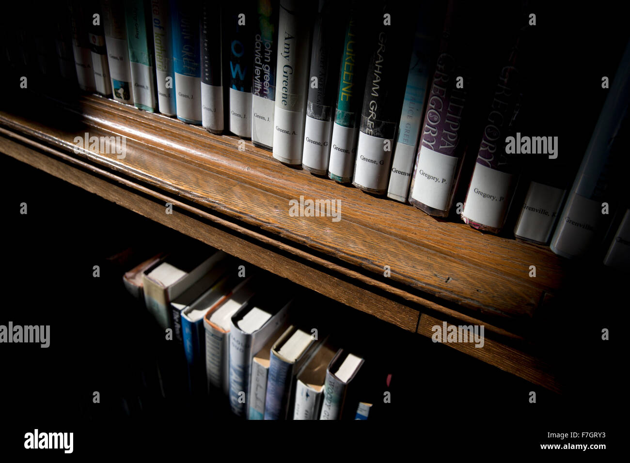 Bücherregal Bibliothek Stockfoto