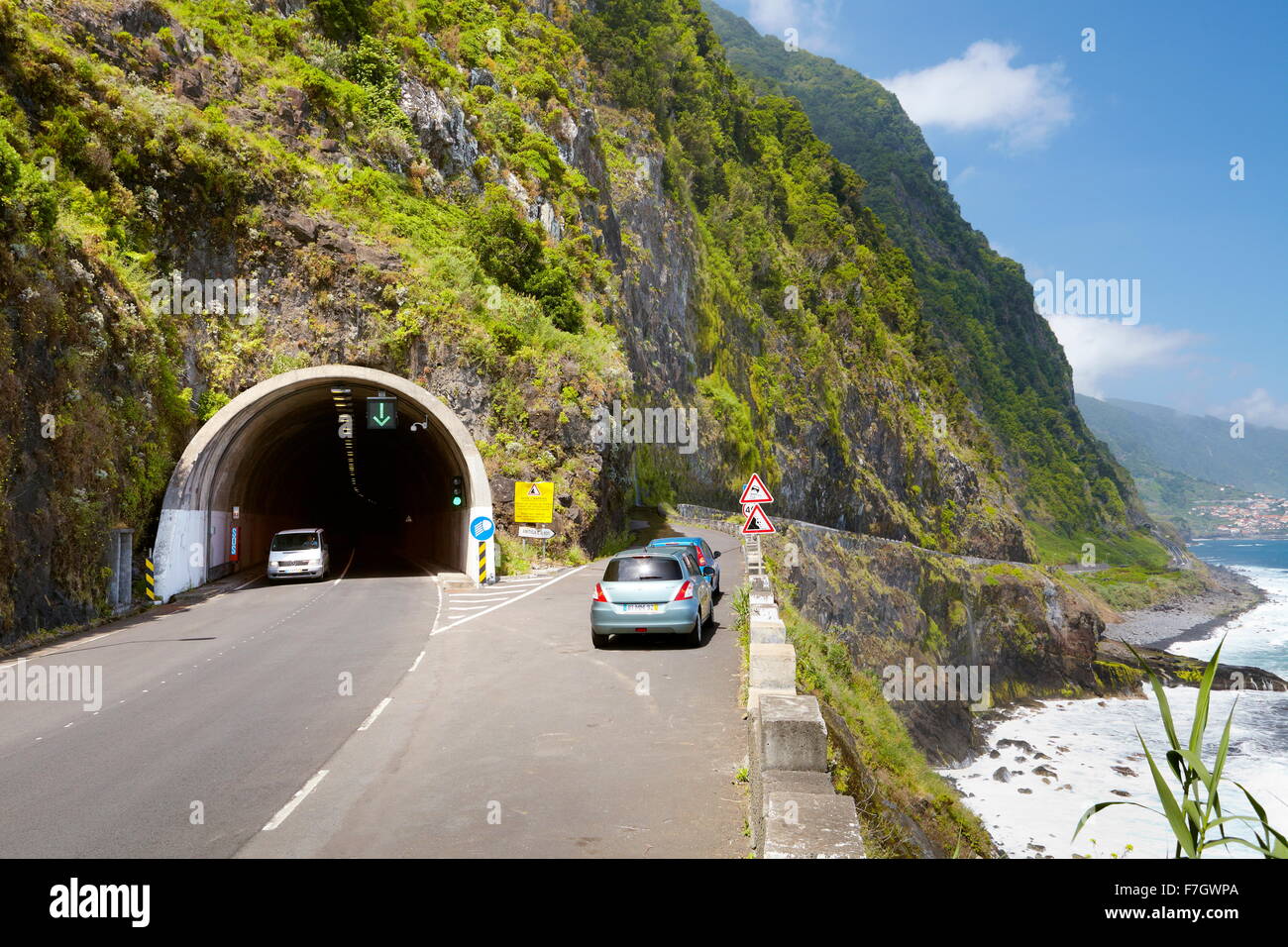 Tunnel in der Nähe von Ponta Delgada, die Insel Madeira, Portugal Stockfoto