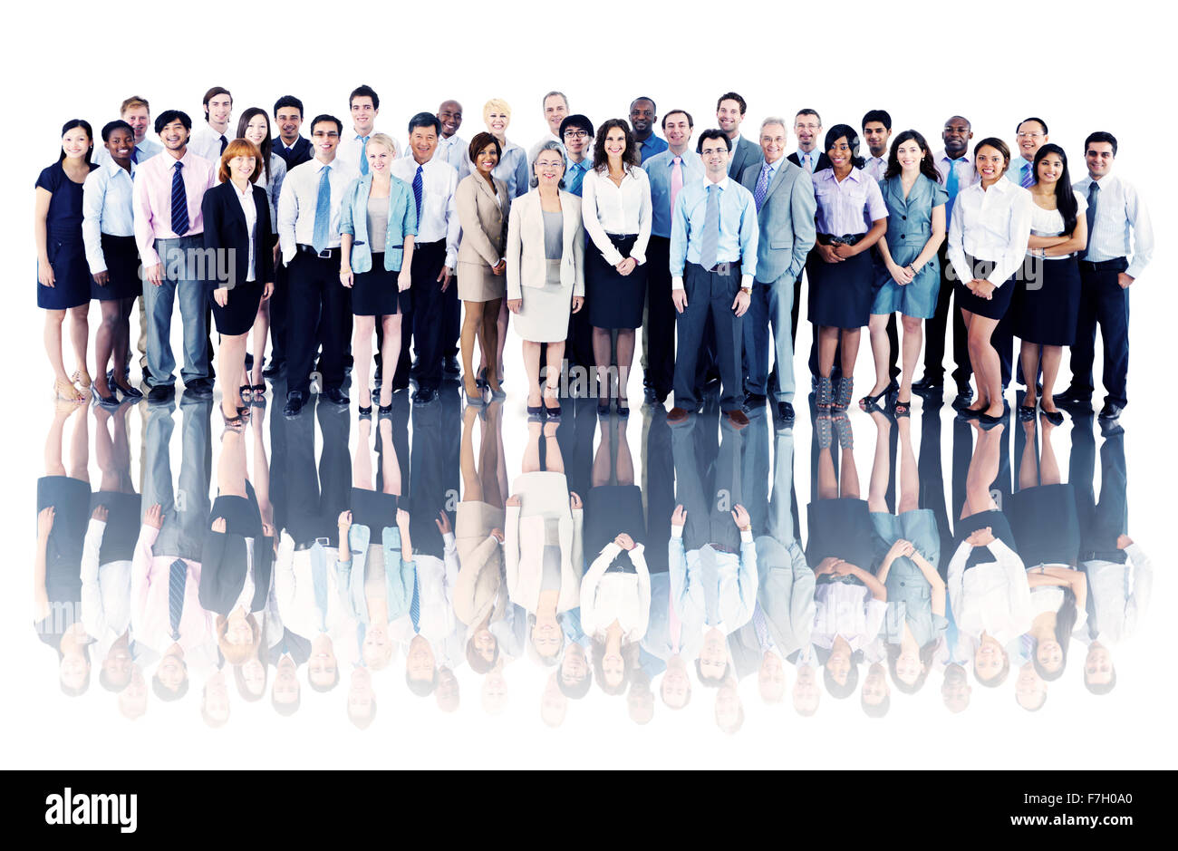 Multiethnische Gruppe Geschäftsleute stehen Konzept Stockfoto