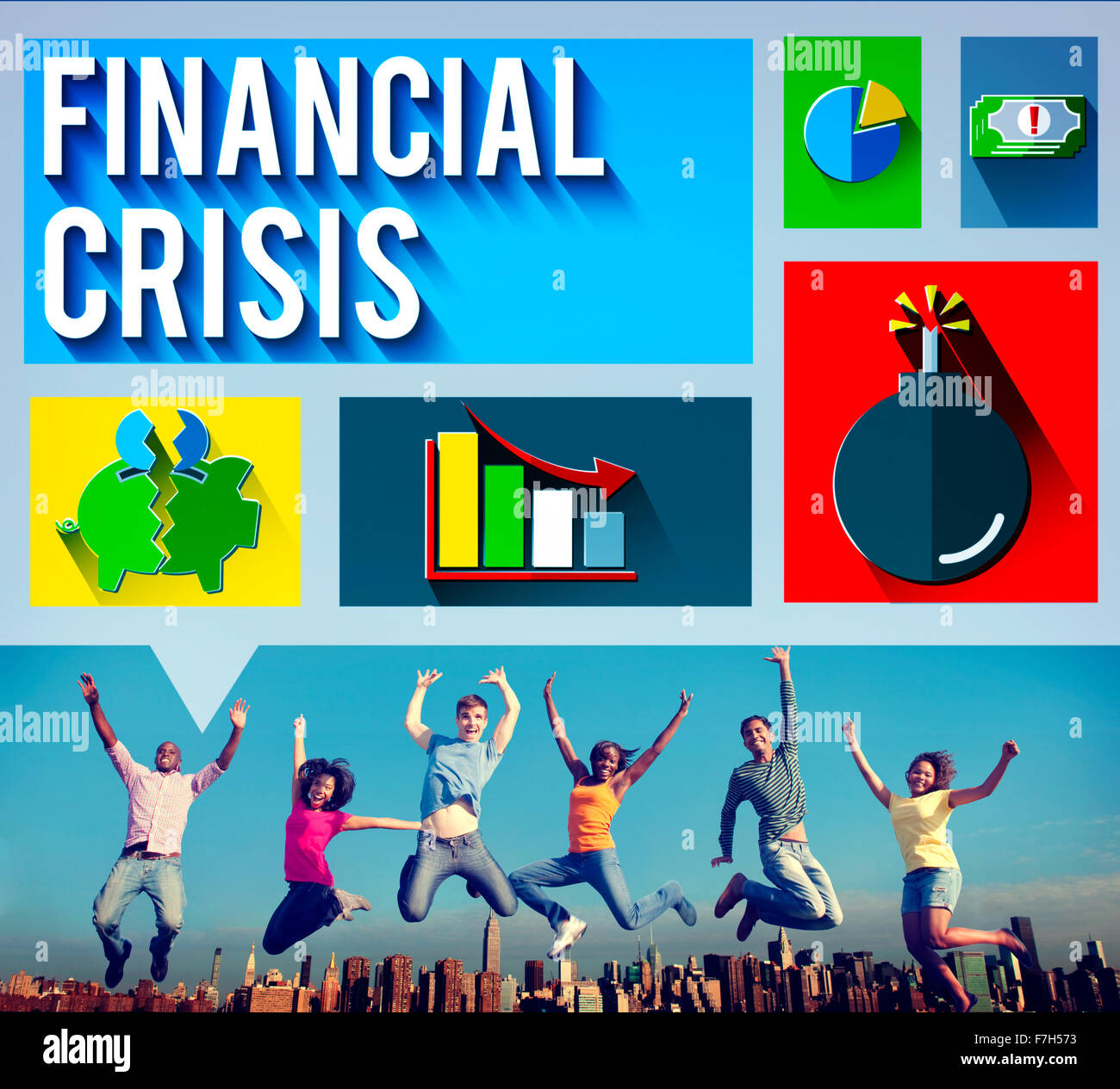 Finanzkrise Problem Geld Problem Konzept Stockfoto