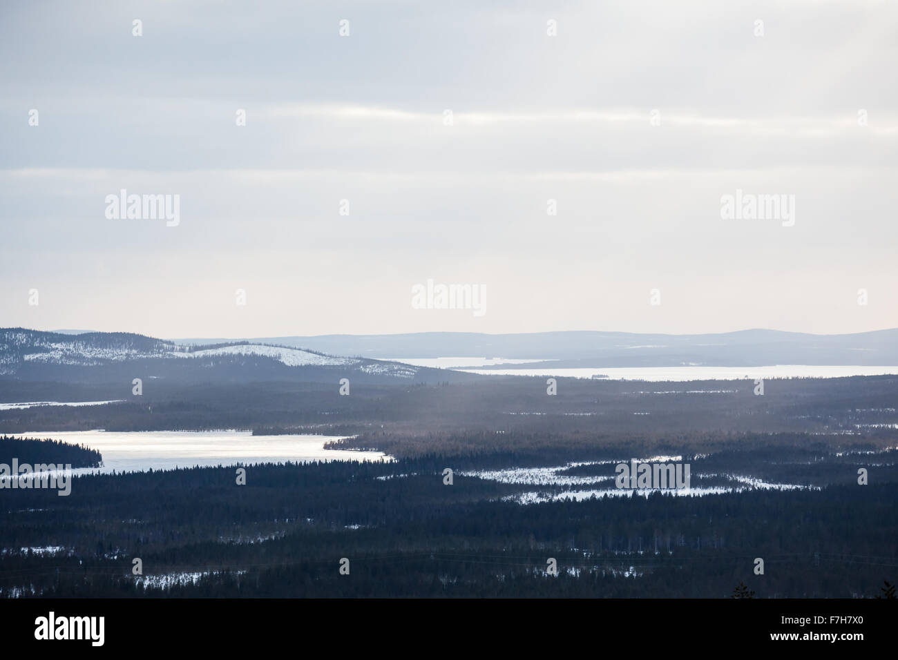 Lappland Landschaft Antenne Stockfoto