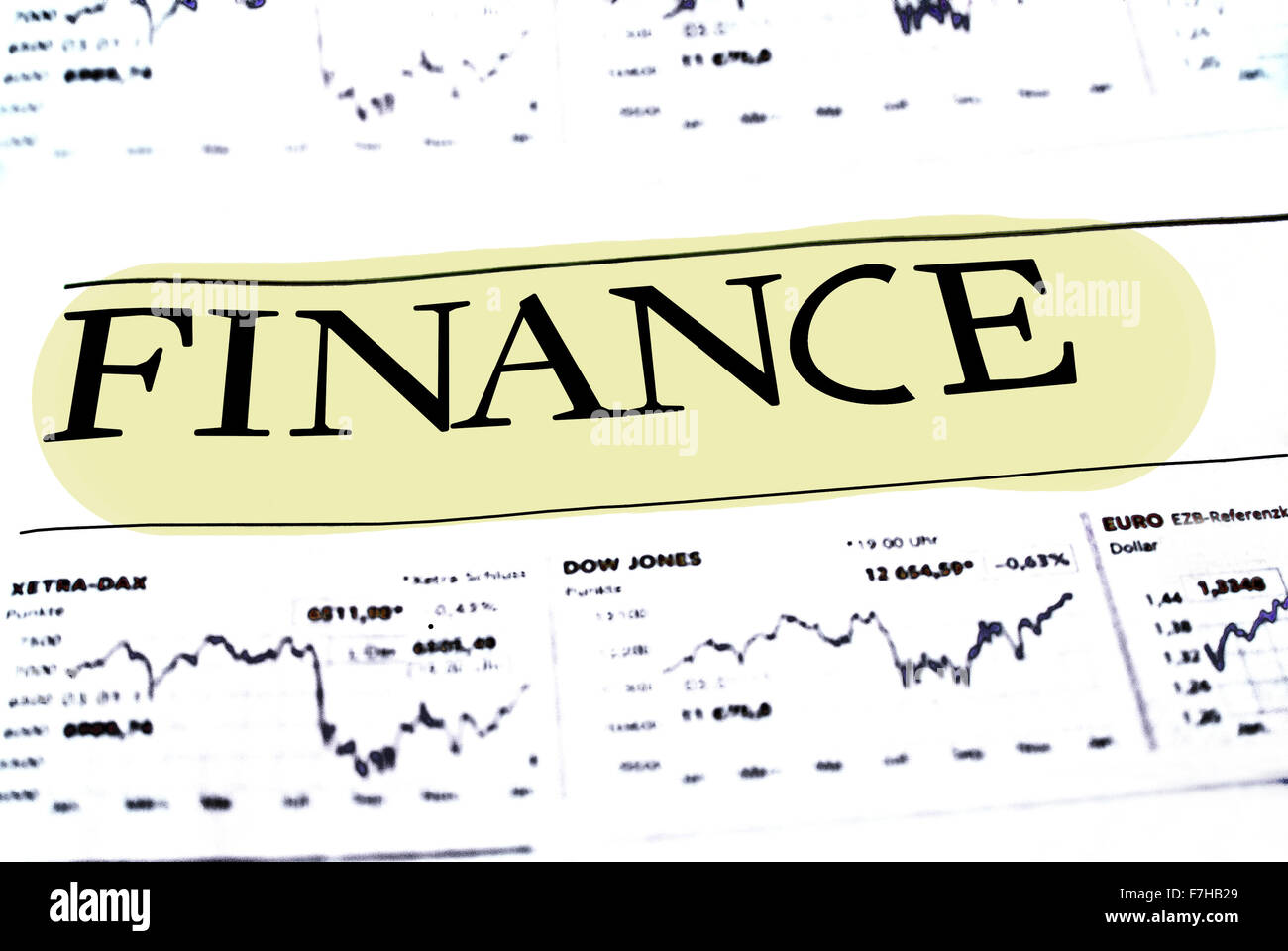 Finanzen-Datenkonzept Stockfoto