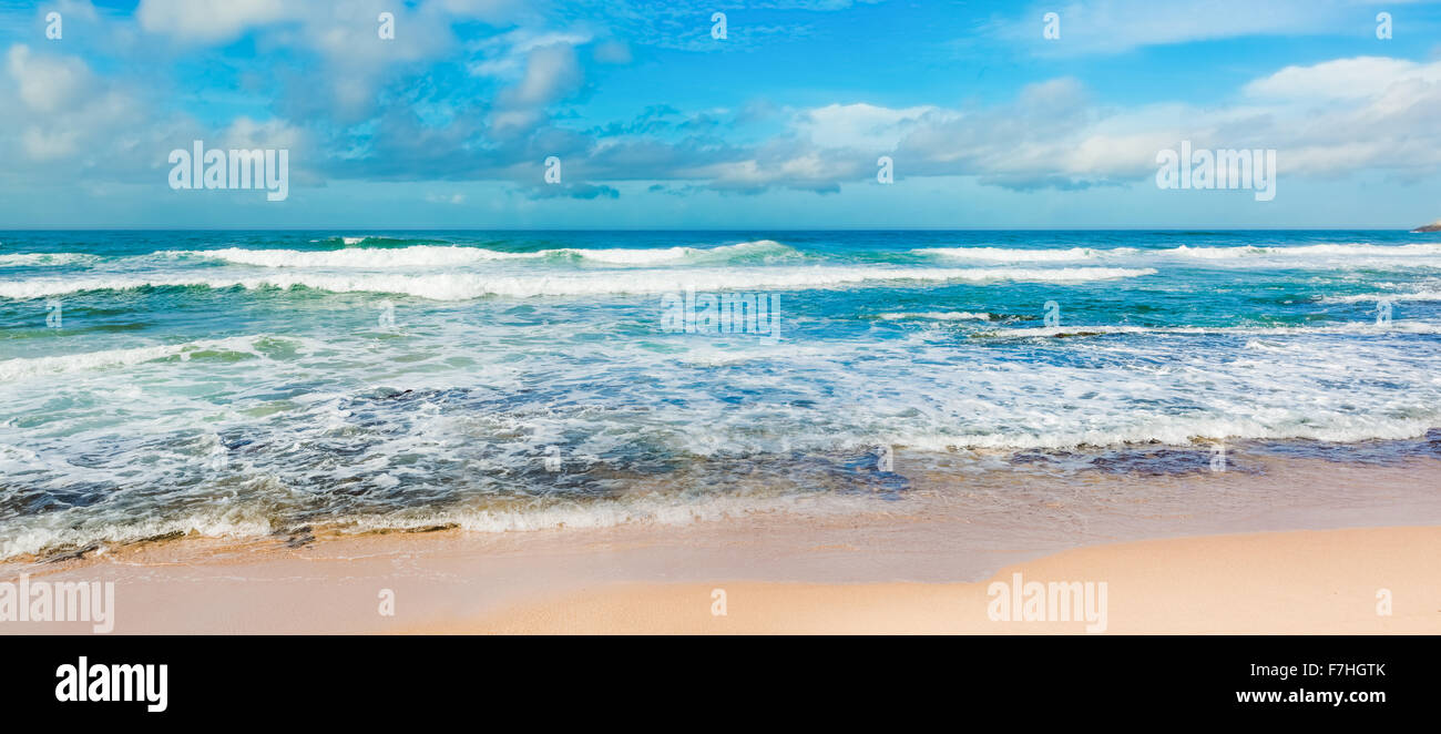 Blick auf den Indischen Ozean. Panorama Stockfoto