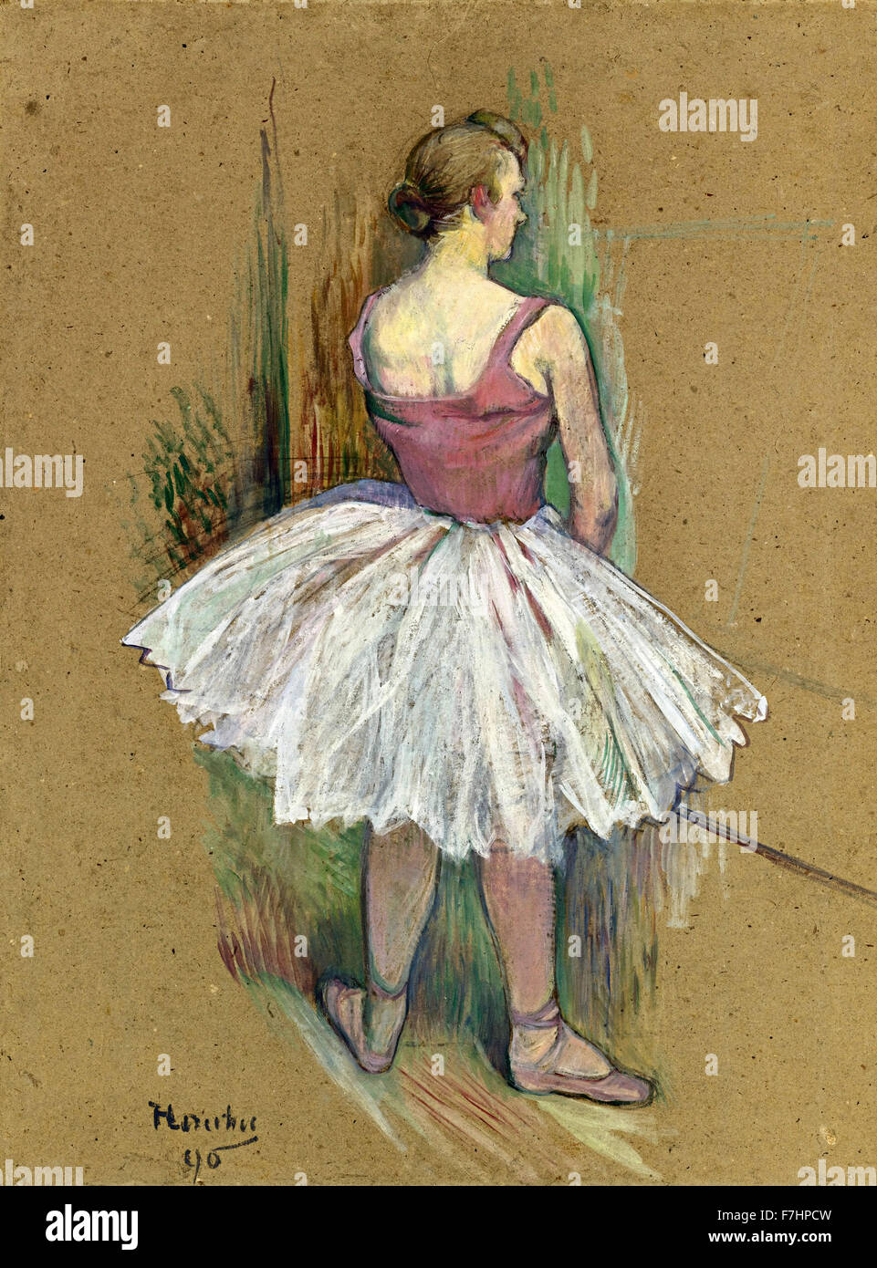 Edgar Degas - Danseuse de Pied Vue de Dos Stockfoto