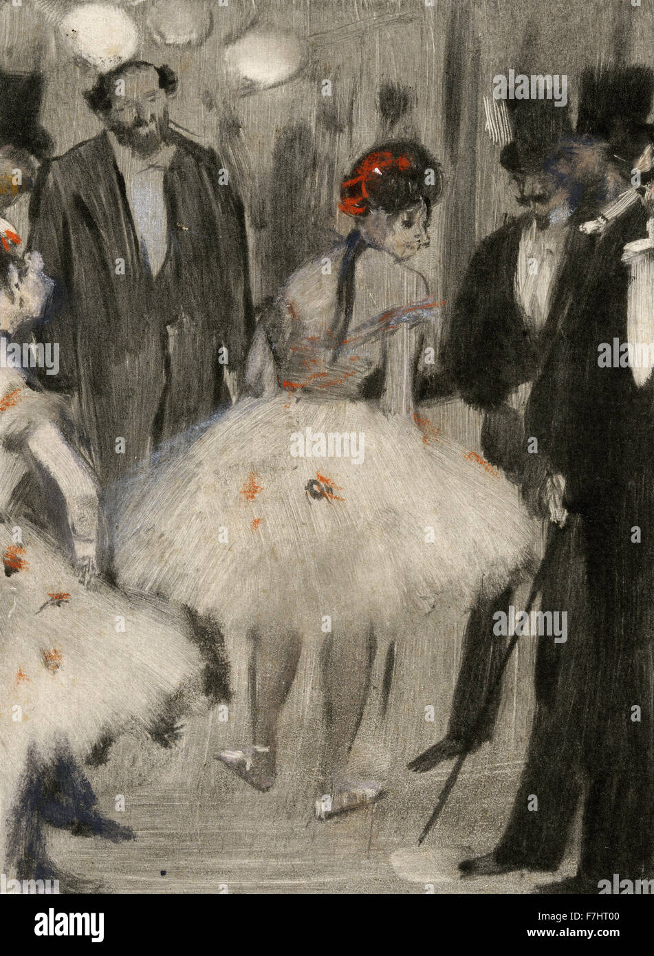 Edgar Degas - Virginie, bewundert während der Marquis Cavalcanti sieht auf Stockfoto