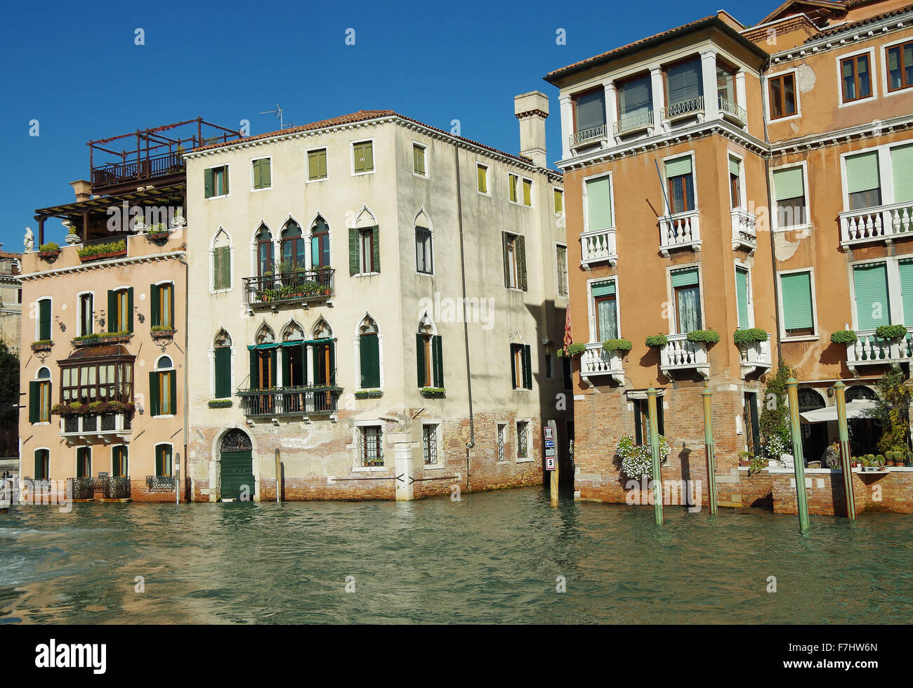 Venedig, Rio S Marcuola und Grand Canal Stockfoto