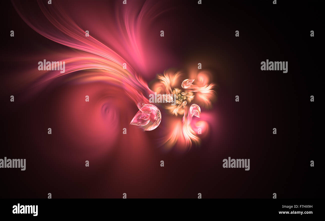 Blühende Blume. Abstrakte florale Fraktal-Hintergrund Stockfoto