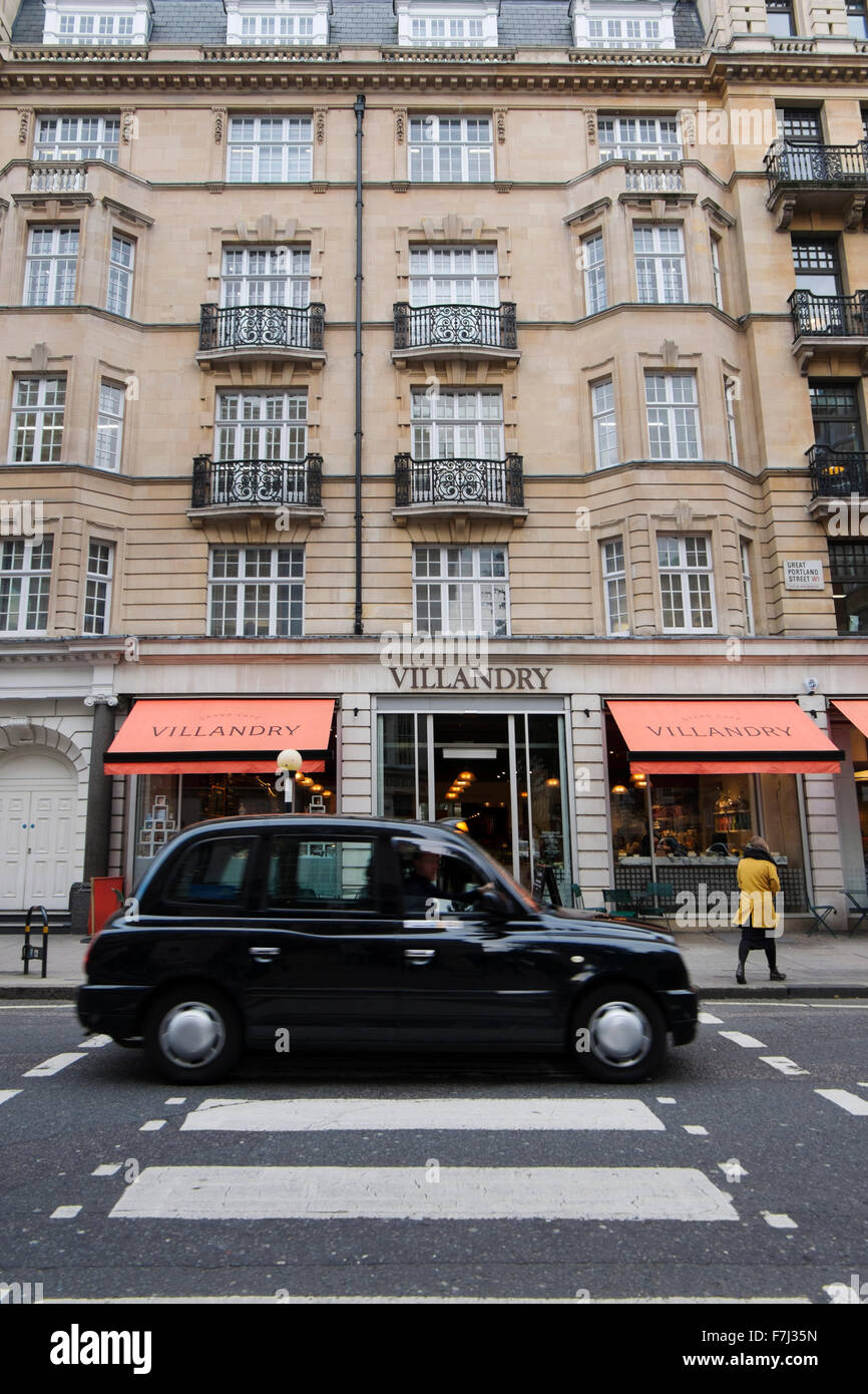 Das französische Mittelmeer Cafe Restaurant villandry in Great Portland Street, London, England, Großbritannien Stockfoto