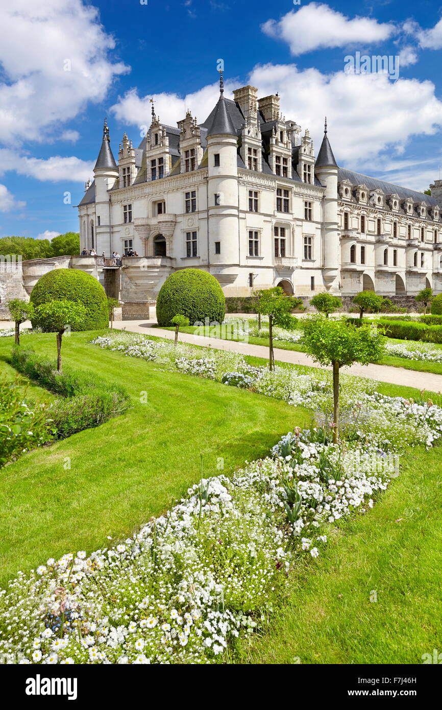 Schloss Chenonceau, Chenonceaux, Loiretal, Frankreich Stockfoto