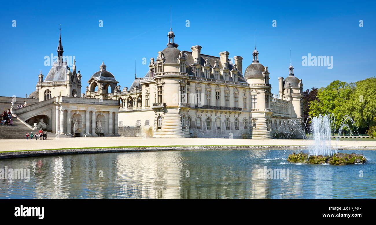 Schloss Chantilly (Chateau de Chantilly) Frankreich Stockfoto