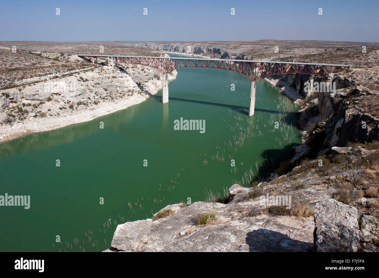 Die Pecos River High Bridge über den Pecos River in Texas, USA Stockfoto