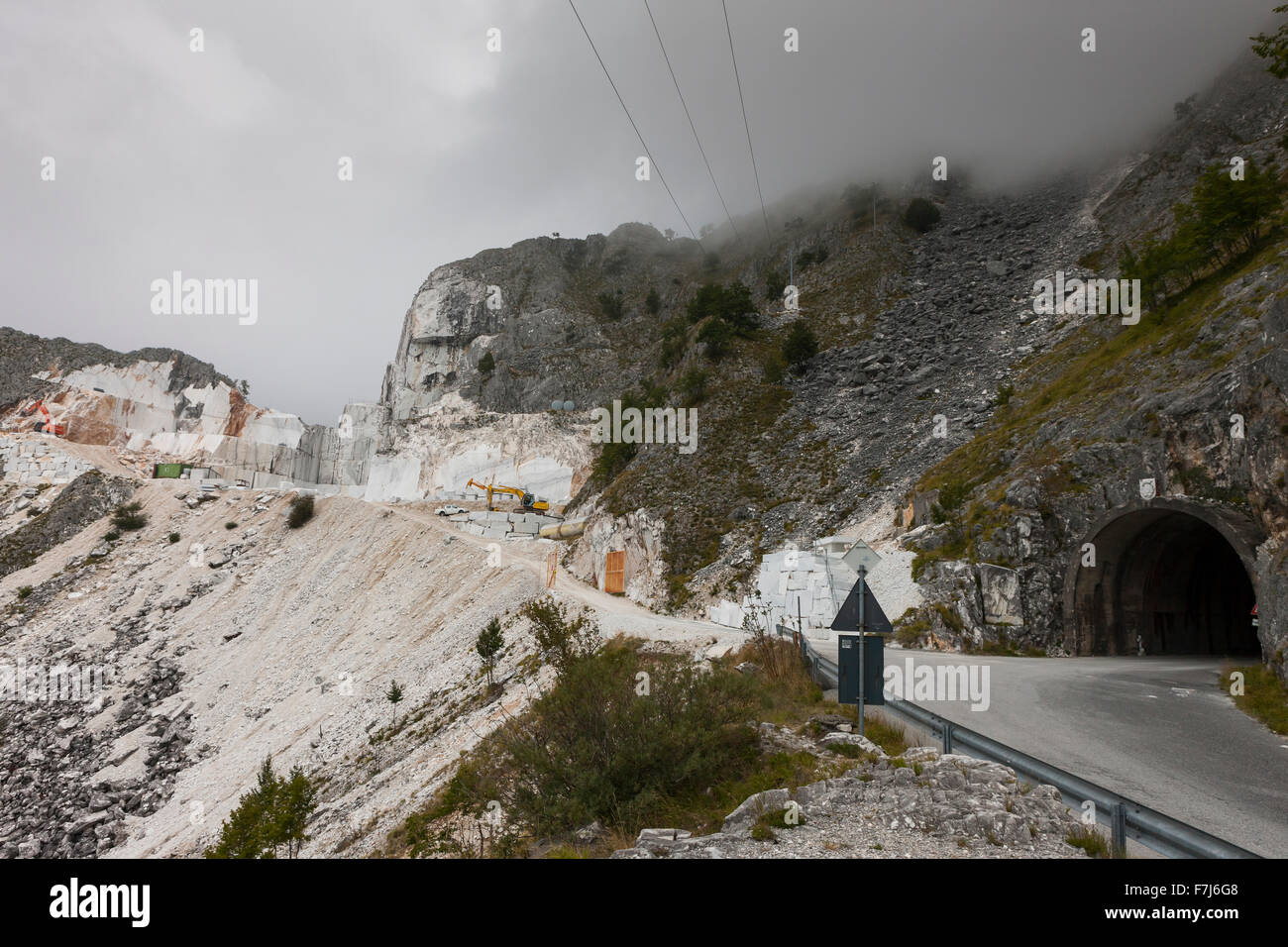 Marmor-Steinbrüche der Apuanischen Alpen, Tuscany. Stockfoto