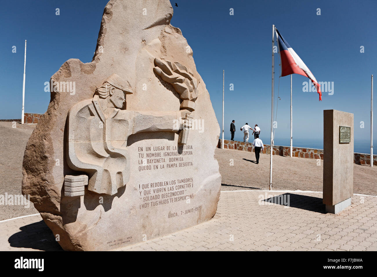 In der Festung auf dem Berg El Morro, hoch über der nördlichen chilenischen Hafen von Arica. Stockfoto