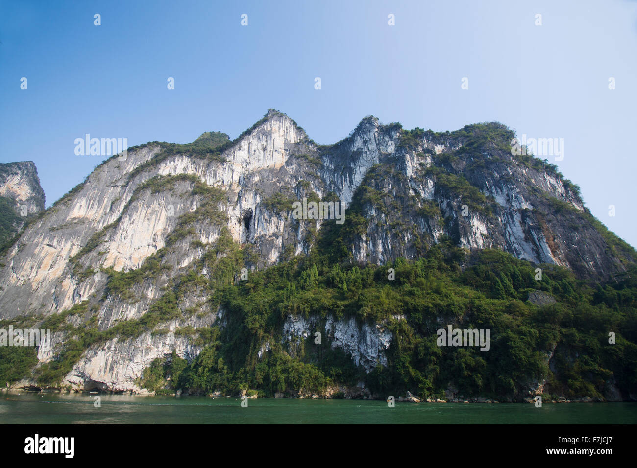 Neun Pferd Wandbild Hill Guilin Region Guangxi, China LA008264 Stockfoto