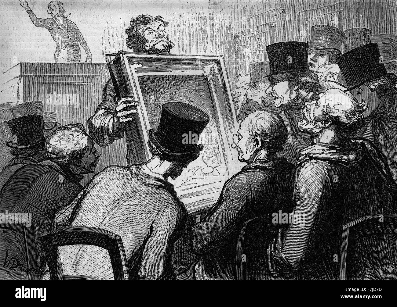 Honoré-Victorin Daumier - Les Amateure de Tableaux pro l Bouillon Stockfoto